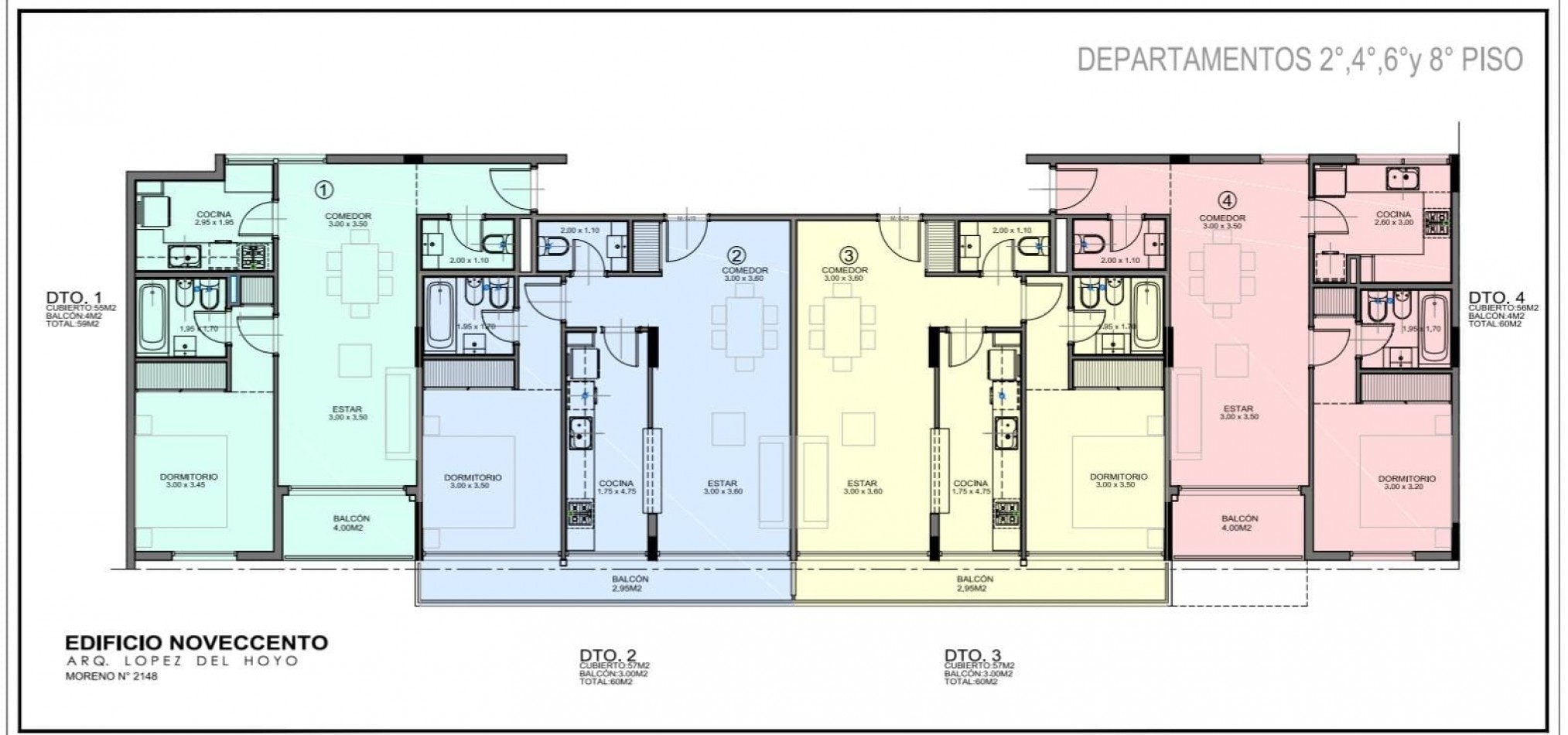 Departamentos a estrenar Edificio    Noveccento Moreno* 