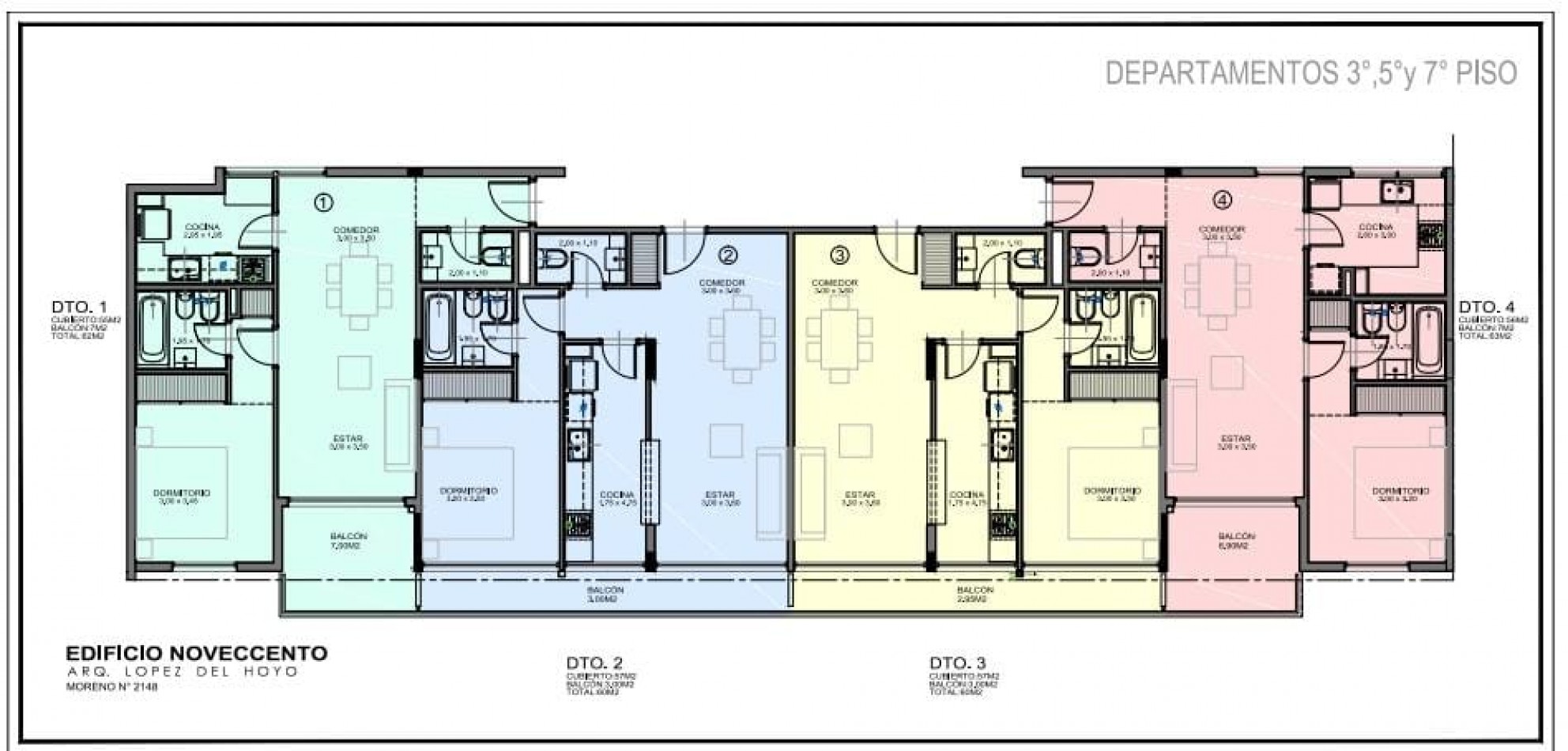 Departamentos a estrenar Edificio    Noveccento Moreno* 